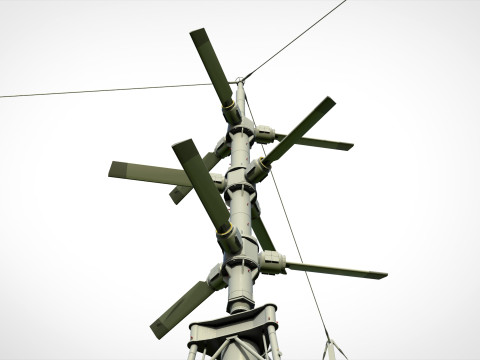 Научно-фантастическая ветряная турбина 9 3D Модель