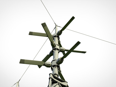 Научно-фантастическая ветряная турбина 9 3D Модель