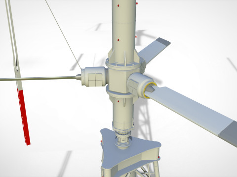 Научно-фантастическая ветряная турбина 9 3D Модель