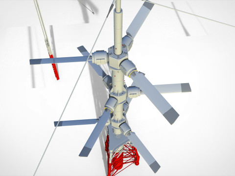Научно-фантастическая ветряная турбина 9 3D Модель