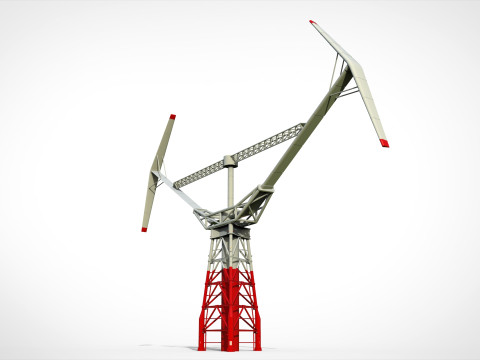 Научно-фантастическая ветряная турбина 9 3D Модель