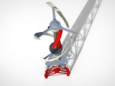 Научно-фантастическая ветряная турбина 9 3D Модель