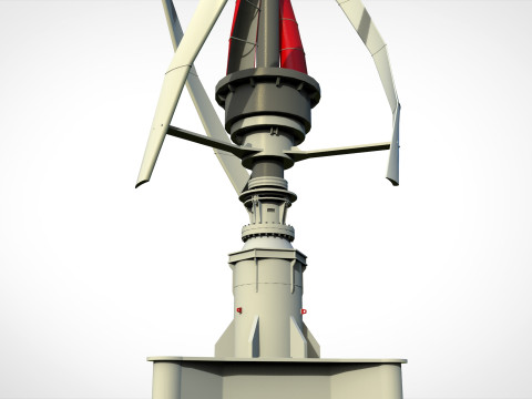 Научно-фантастическая ветряная турбина 9 3D Модель