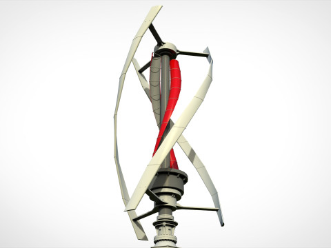 Научно-фантастическая ветряная турбина 9 3D Модель