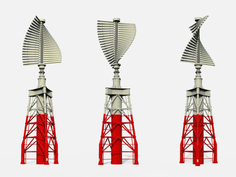 Научно-фантастическая ветряная турбина 9 3D Модель