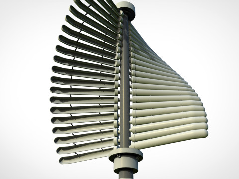 Научно-фантастическая ветряная турбина 9 3D Модель