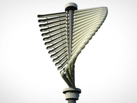 Научно-фантастическая ветряная турбина 9 3D Модель