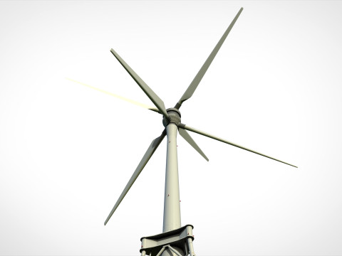 Научно-фантастическая ветряная турбина 9 3D Модель