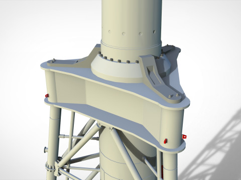 Научно-фантастическая ветряная турбина 9 3D Модель