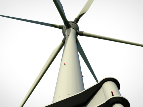 Научно-фантастическая ветряная турбина 9 3D Модель