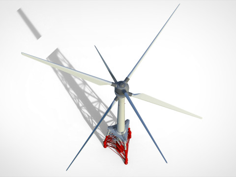 Научно-фантастическая ветряная турбина 9 3D Модель