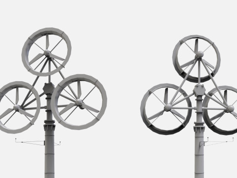 풍력 터빈 4 3D 모델