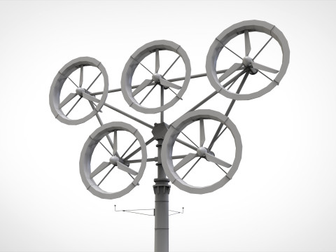 풍력 터빈 4 3D 모델