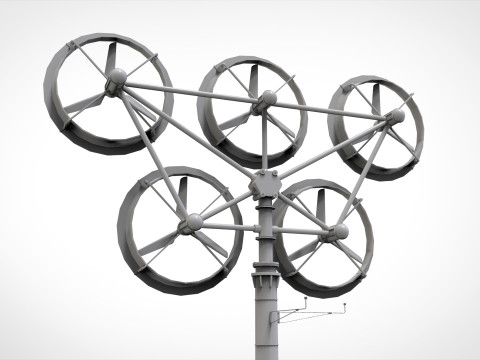 풍력 터빈 4 3D 모델