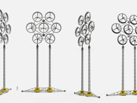 R&uuml;zgar t&uuml;rbini 4 3D Model