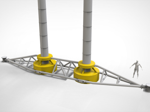 풍력 터빈 4 3D 모델