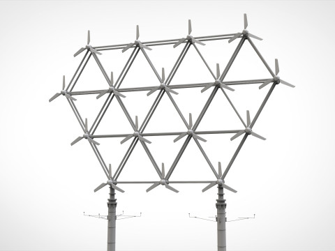 풍력 터빈 4 3D 모델