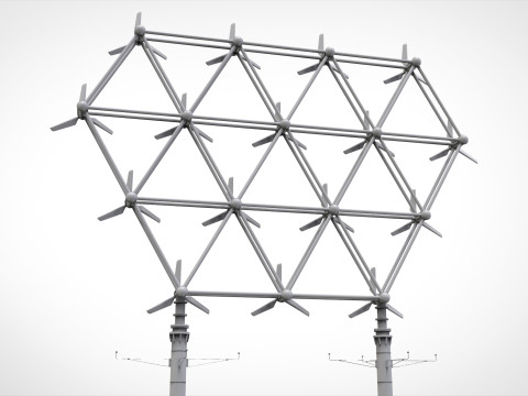 풍력 터빈 4 3D 모델