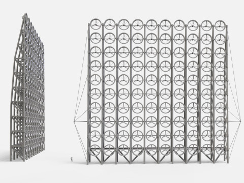 풍력 터빈 4 3D 모델