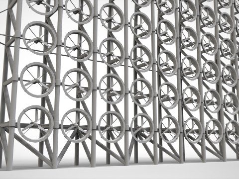 풍력 터빈 4 3D 모델