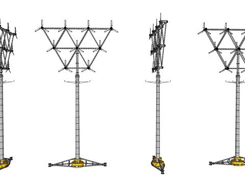 풍력 터빈 4 3D 모델