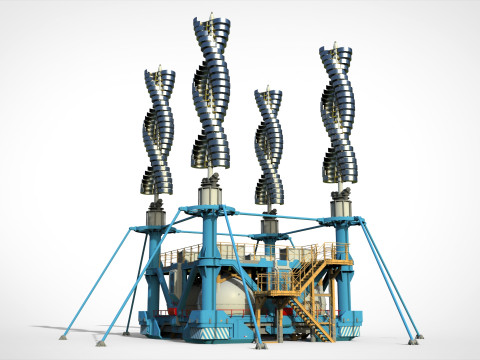 Turbina eolica di fantascienza 7 Modello 3D