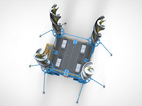 科幻风力涡轮机 7 3D 模型