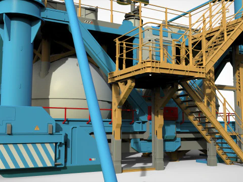 공상 과학 풍력 터빈 7 3D 모델