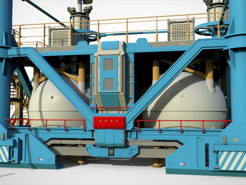 공상 과학 풍력 터빈 7 3D 모델