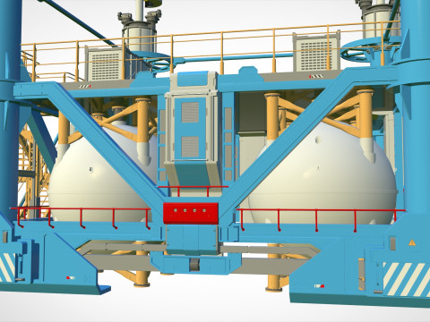 科幻风力涡轮机 7 3D 模型