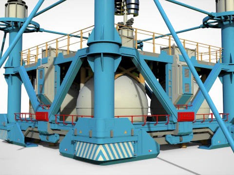 공상 과학 풍력 터빈 7 3D 모델