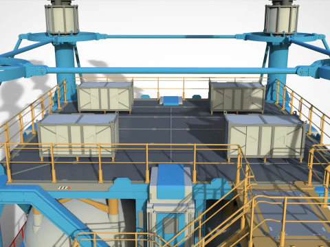 공상 과학 풍력 터빈 7 3D 모델