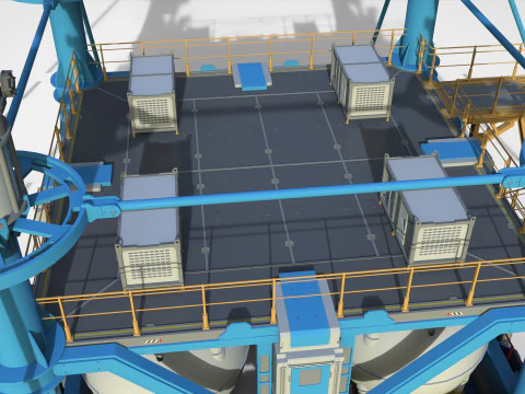 공상 과학 풍력 터빈 7 3D 모델