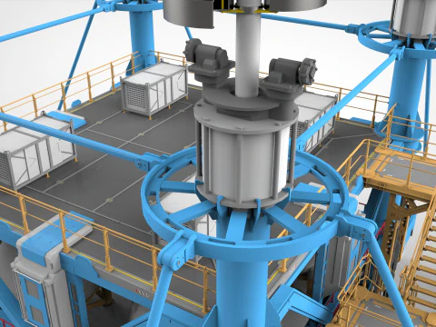 공상 과학 풍력 터빈 7 3D 모델