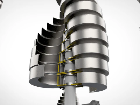 공상 과학 풍력 터빈 7 3D 모델