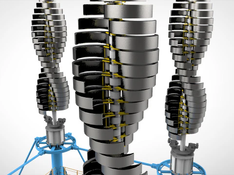 공상 과학 풍력 터빈 7 3D 모델