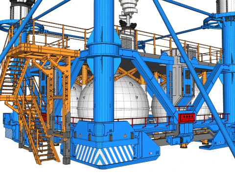 공상 과학 풍력 터빈 7 3D 모델