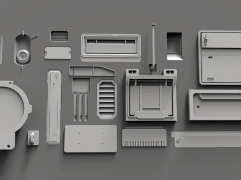 Sci fi trim sheets 9 3D Model