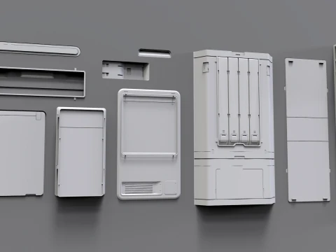 Sci fi trim sheets 9 3D Model