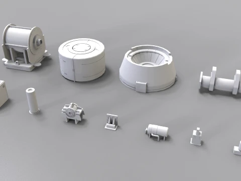Sci fi trim sheets 9 3D Model