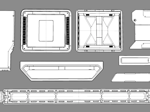 Sci fi trim sheets 9 3D Model