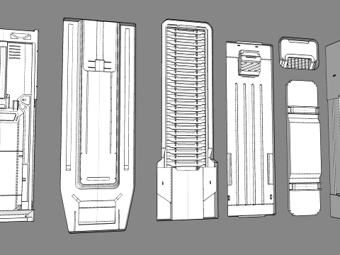 Sci fi trim sheets 9 3D Model