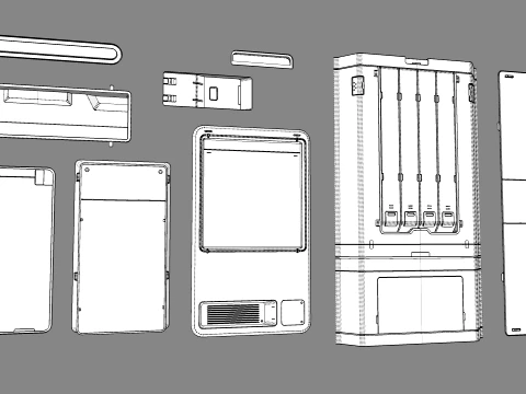 Sci fi trim sheets 9 3D Model