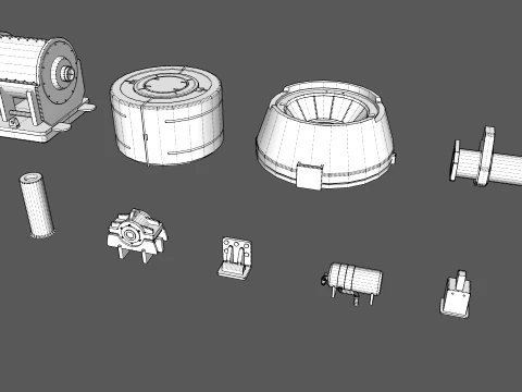 Sci fi trim sheets 9 3D Model