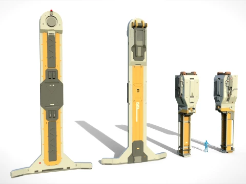 Sci-fi Architecture kitbash 59 3D Model