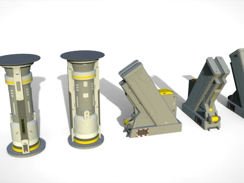 Sci-fi Architecture kitbash 59 3D Model