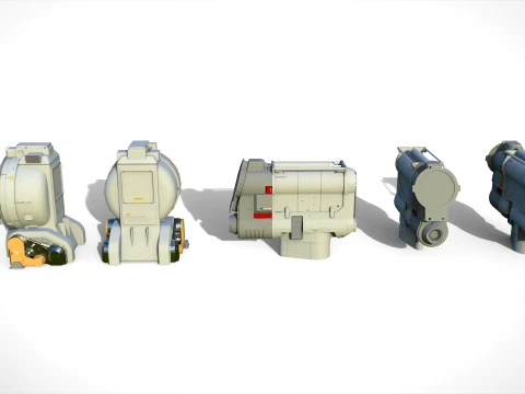 Sci-fi Architecture kitbash 59 3D Model