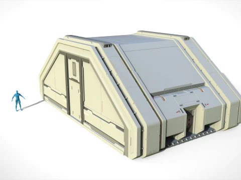 Sci-fi Architecture kitbash 59 3D Model