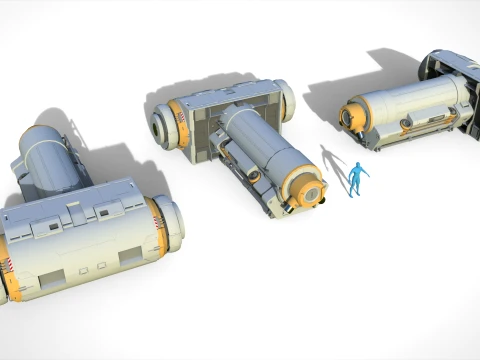 Sci-fi Architecture kitbash 59 3D Model
