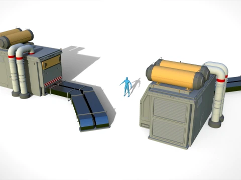Sci-fi Architecture kitbash 59 3D Model